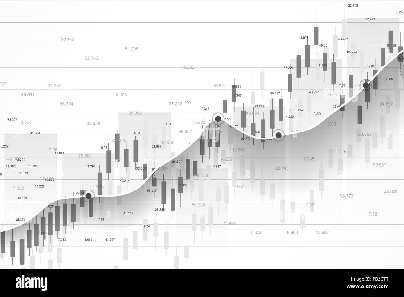 Stock Market Or Forex Trading Graph Chart Suitable For Financial - 
